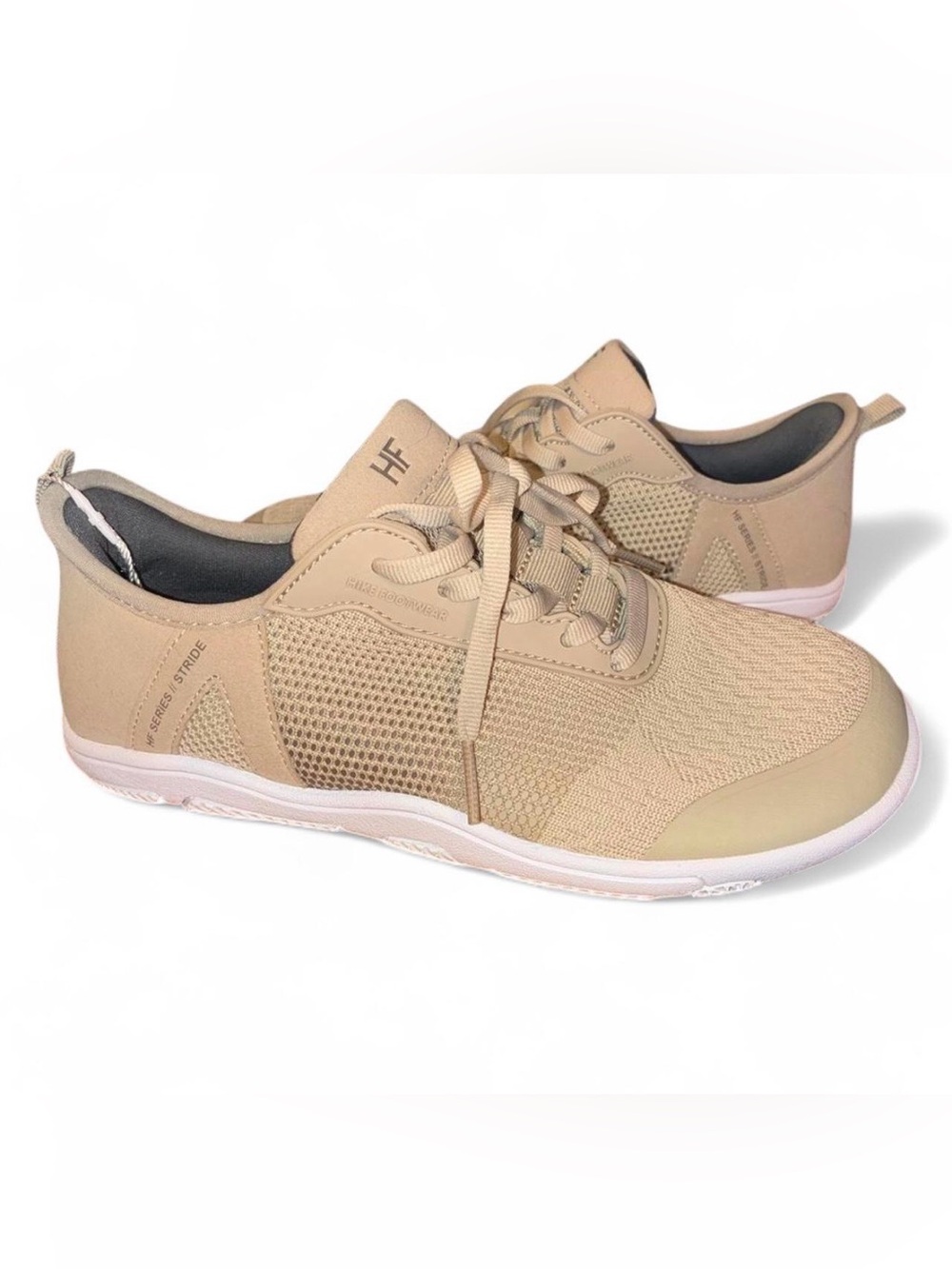 Women’s HF Beige Knit Walking Sneakers